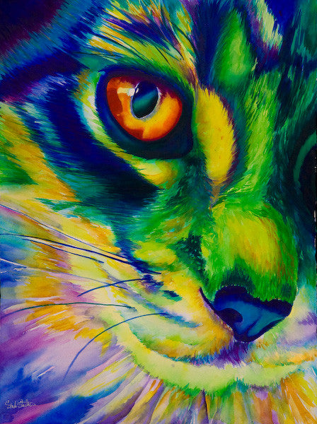 Ashley Part Two: Signed Print from original watercolor cat painting.