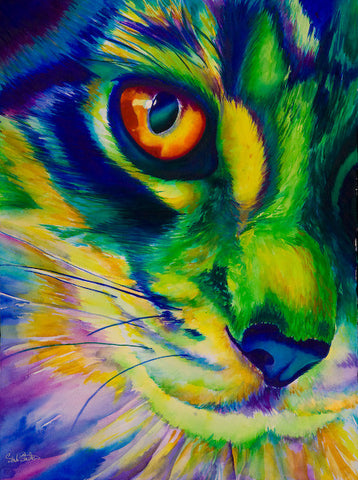 Ashley Part Two: Signed Print from original watercolor cat painting.