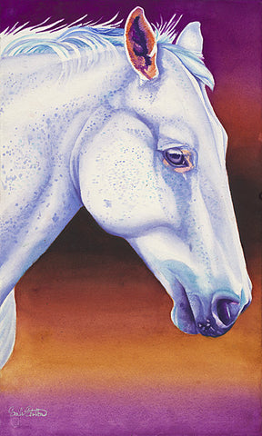Frasier: Signed Print from original watercolor horse painting.