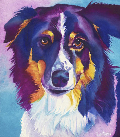 Lily: Signed Print from original watercolor dog painting.