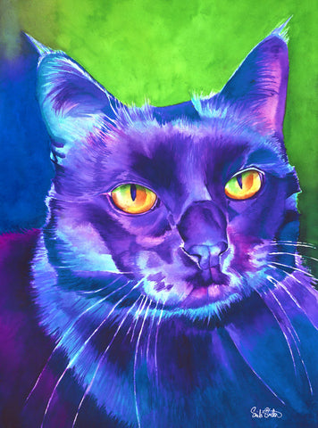Pitch: Signed Print from original watercolor cat painting.
