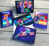 Set of 5 Wildlife Blank Greeting Cards